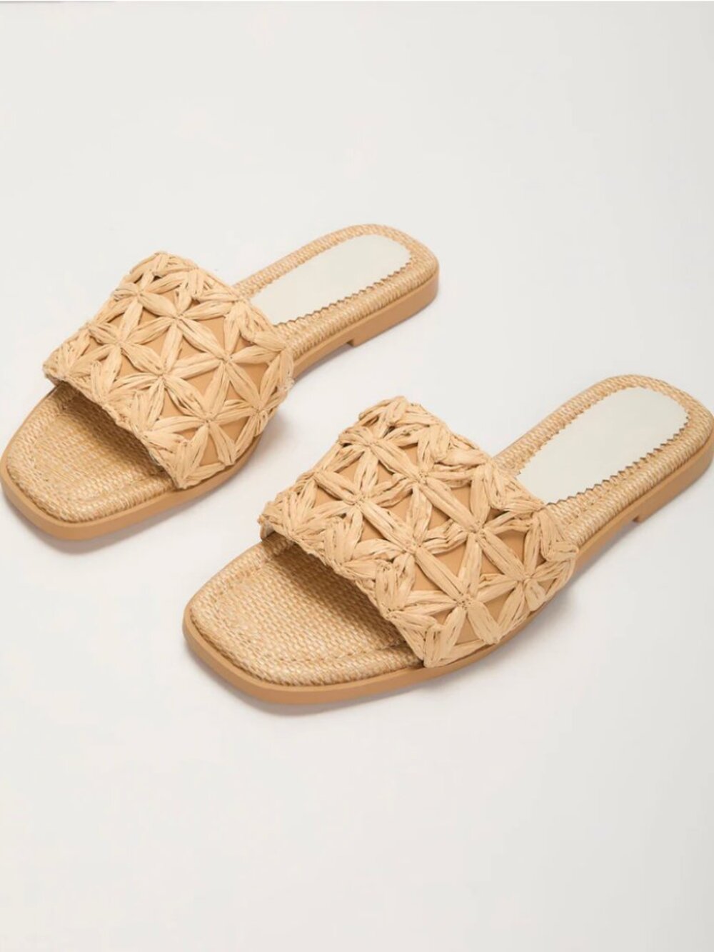 Selenah Woven Raffia Flat Sandals | Vici